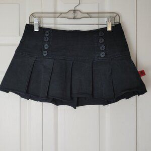 Tripp NYC Black Pleated Mini Skirt